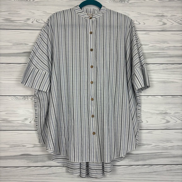 Intimately By Free People Tops - Intimately by Free People Stripe Button Down Blouse Size XS